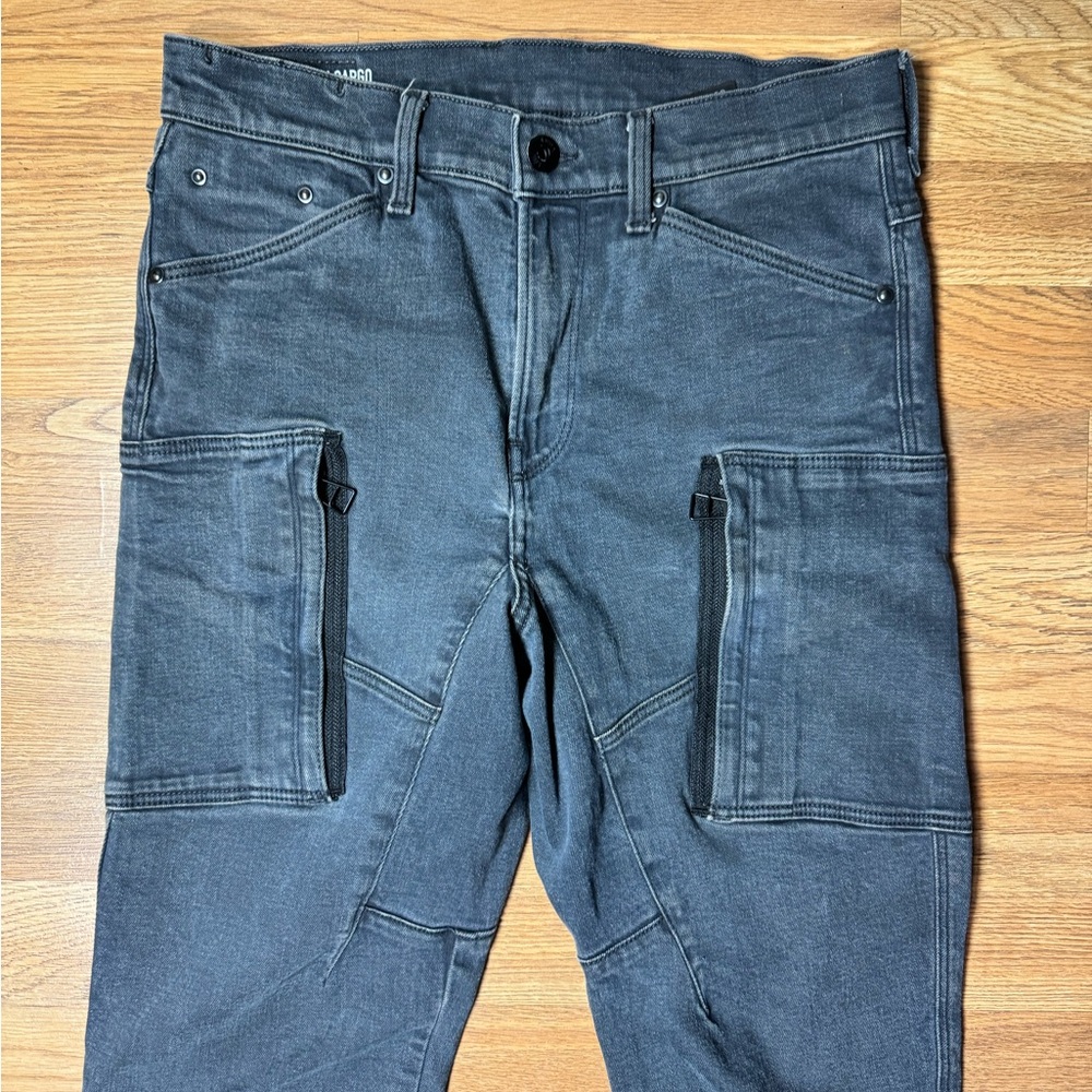 G-Star Raw 3D Skinny Denim Cargo Pants Faded Gray Multi-Pockets - Picture 4 of 10